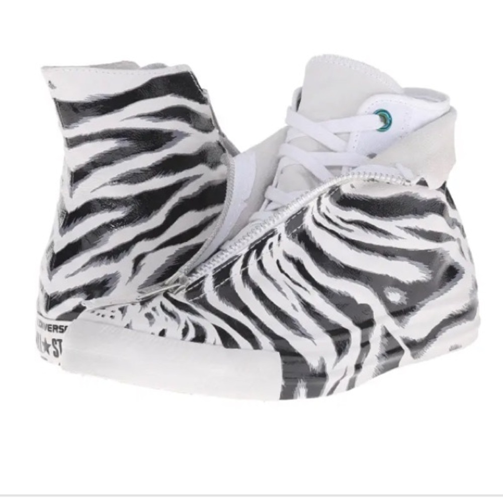 Converse CTAS Shroud Hi White & Black Zebra EU 39 US 8 zipper animal print rare